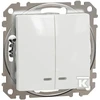 Jungiklis Schneider Electric Sedna Design, 2 klavišų, baltas.