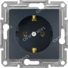 Lizdas Schneider Electric Asfora EPH2900171, įžemintas lizdas, IP20, juodas