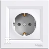 Schneider Electric Vieno Asform lizdas žemės schuko balta (EPH2900121)