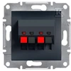 Schneider Electric Kištukinis lizdas su dvigubu garsiakalbiu, be antracito rėmelio (EPH5700171)