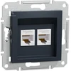 Schneider Electric Asfora kompiuterio lizdas 2 x RJ45 katė. 5E UTP be antracito rėmelio (EPH4400171)