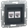 Schneider Electric Asfora kompiuterio lizdas 2 x RJ45 kat. 6 UTP be rėmo antracitas (EPH4800171)