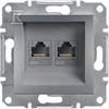 Schneider Electric Asfora kompiuterių lizdai 2 x RJ45 katė. 6 UTP be rėmelio (EPH4800162)