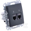 Schneider Electric GN.KOMP.2XRJ45 6UTP Juodas ANTIS SIŪLO DES