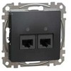 Schneider Electric GN.KOMP.2XRJ45 6UTP Juodas ANTIS SIŪLO DES
