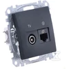 Schneider Electric Kompiuterio ir antenos lizdas SCHNEIDER Sedna Design, antracitas; SDD114469T
