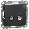 Schneider Electric SCHNEIDERE Lizdas R/TV Schneider Sedna Design SDD114471R końcowe 4dB juoda antracito Design &amp; Elements