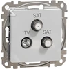 Schneider Electric Sedna Design, TV/SAT/SAT terminalo lizdas (4dB), sidabrinis aliuminis