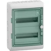 Schneider Electric SCHNEIDERE Hermetinis skirstomasis įrenginys Schneider Mureva / d. Kaedra 2x12 IP65 UV MRV-2-12-NT-T 13433 paviršinės permatomos durys.