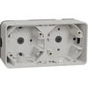 Schneider Electric Mureva Styl Sieninis pagrindas 2x horizontalus baltas MUR39914