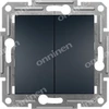 Schneider Electric Dvigubas asforo mygtukas be antracito rėmelio (EPH1100171)