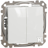 Schneider Electric Sedna Design, dvigubas mygtukas, baltas