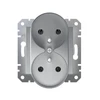 Schneider Electric Asfora Dvigubas lizdas su/be aliuminio rėmo EPH9810261