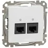 Schneider Electric Sedna Design Lizdas komputerowe 2xRJ45 kat.5e UTP balta SDD111452