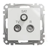 Schneider SDD111481 R/TV/SAT lizdas (4dB), baltas, „Sedna Design and Elements“ SDD111481
