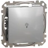 Schneider Electric Sedna dizainas Lengvas mygtukas sidabro aliuminio SDD113132