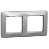 Schneider SDD313802 Ramka 2-krotna, Sidabrinė aliuminio, Sedna Design SDD313802