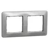 Schneider SDD313802 Ramka 2-krotna, Sidabrinė aliuminio, Sedna Design SDD313802