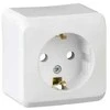 Schneider WDE001080 Prima Viengubas lizdas su/be SCHUKO, baltas prima WDE001080