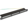 Securitynet CCAS-PA6-24STP-O-2 Panel Cat. 6 19" 1U, 24xRJ45 FTP juoda su lentyna