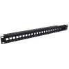 Securitynet CCAS-PAEM-24 Neįrengtas skydelis 19" 1U 24 prievadai, juodas