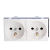 TKH Securitynet WP45X4575 Modulinis dvigubas lizdas be spynos, baltas, praėjimo jungtis WP45X4575