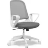 SENSE7 Sofa balta-pilka / Reguliuojama biuro kėdė / keliamoji galia 120 kg