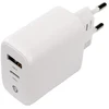 SHELLY GaN Charger 65W Baltas EU USB-C + USB-A Power Delivery Charger // SCHG65XEUX