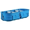 Simet 32324203 Triguba įleidžiamoji dėžutė, mėlyna, P3x60K, savaime gesinanti, be halogenų 32324203