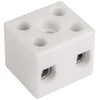 Simet 80013516 Porcelianinė srieginė jungtis 6 mm, 2 bėgeliai, balta, su 1 tvirtinimo anga CPO-10A-2P 80013516 /20 vnt./