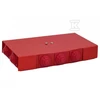 Simet Ugnies dėžutė PIP-2AN P3x3x6, stačiakampio formos, E90, einanti 3x3x6mm2, matmenys 125x36x225mm, raudona 84622636