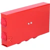 Simet Ugnies dėžutė PIP-2AN P3x3x6, stačiakampio formos, E90, einanti 3x3x6mm2, matmenys 125x36x225mm, raudona 84622636