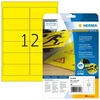 Herma vandeniui atsparios plėvelės etiketės, Geltona, A4, 99,1 x 42,3 mm, ypač stiprus sukibimas – 8029