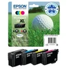 Spausdintuvas „Epson Golf ball 34XL DURABrite Ultra Multipack“ 4 spalvų rašalas, didelės (D) talpos, juodas, žydras, rausvai raudonas, geltonas, pigmentinis rašalas, 16,3 ml, 10,8 ml, 1 vnt.