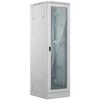 Spinta Alantec 42U 800x800, drzwi przednie szklane, drzwi tylne metalowe pełne, zamek, 4 belki nośne, cokół w zestawie, do samodzielnego montażu, spalva pilka, (SS-42U-800-800-03-S)