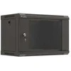 Prie sienos montuojama rack spintelė 19" 6U 540x350 juodos stiklinės durys LANBERG (plokšta pakuotė)