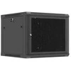 Lanberg sieninė rack spintelė 19" 9U 600x600 juoda perforuotos durys