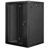 Rack tipo spintelė Lanberg WF01-6618-10B (18U; 901 mm / 600 mm / 600 mm; montuojama ant sienos; stiklinė; 19 colių; juoda)