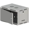 Pakabinama spintelė 19" 9U 600x500, neskaidoma, vienvėrės METALINĖS DURYS, pilnas galinis dangtis, kilnojami perforuoti šoniniai dangčiai, pilka spalva, 4 sijos, FLAT PACK ALANTEC