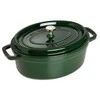 STAUB LA COCOTTE Ovalus ketaus puodas, 3,2 litro, žalias