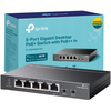 Šakotuvas TP-LINK | 5 prievadų gigabito stalinis komutatorius su 4 prievadų PoE | TL-SG1005P-PD | Nevaldomas | Tvirtinamas prie darbalaukio / sienos