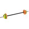 Sulenkiama štanga su ketaus svarmenimis, kotas 140 cm, treniruočių rinkinys 20 kg, REBEL ACTIVE