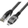 Techly ICOC U3C-RJ45-030 networking cable Sidabrinis, Juodas 3 m Cat6 F/UTP (FTP)