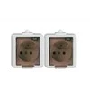 Timex Elektro Timex Jantar Dvigubas lizdas 2P+Z, atsparus purslams su dūmų gaubtu, baltas GNT-6J L BI