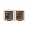 Timex Elektro Timex Jantar Dvigubas lizdas 2P+Z, atsparus purslams su dūmų gaubtu, baltas GNT-6J L BI