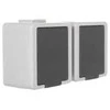 Timex Elektro Timex JANTAR Dvivietis lizdas su IP44 su pilku atvartu (GNt- 6J)