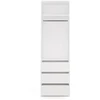 Top E Shop OPENO 1W1P3S Baltas Wardrobe – Modular Wardrobe with Clothes Rail and 3 Drawers