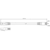 TST Patchcord Cat.5e UTP kabelis 3m pilkas