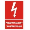Priešgaisrinio elektros išjungiklio ženklas