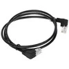 Goobay CAT 5e Jungiamasis laidas 1x 90 kampu, U/UTP, juodas - Laido ilgis 1 m